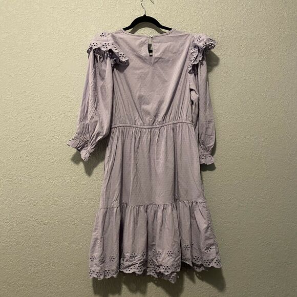 Universal Thread Lilac Ruffle Long Sleeve Ruffle Dress Size Medium - Picture 6 of 8